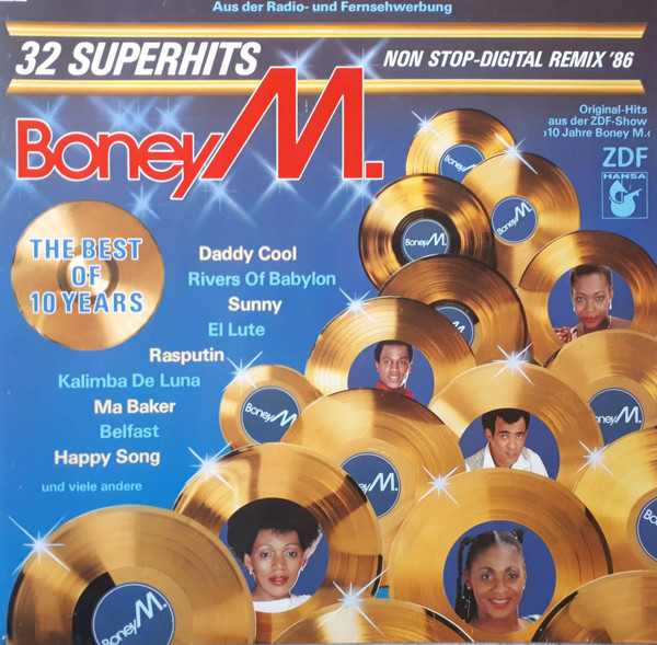 Обложка конверта виниловой пластинки Boney M. - The Best Of 10 Years
