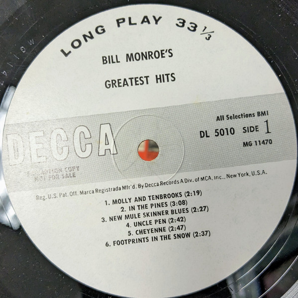 Bill Monroe – Bill Monroe's Greatest Hits (1980
