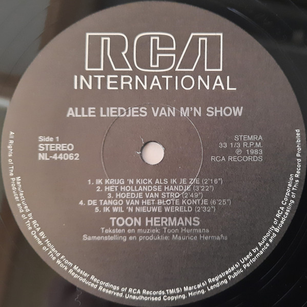 Album herunterladen Toon Hermans - Alle Liedjes Van Mn Show 1980