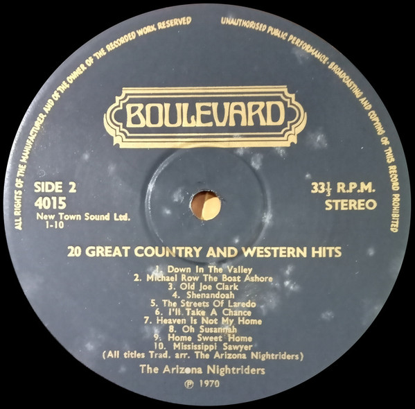 last ned album The Arizona Nightriders - 20 Great Country Western Hits