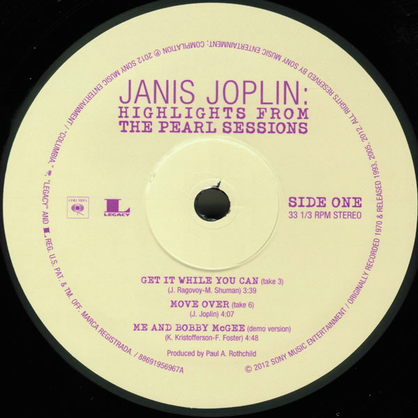 télécharger l'album Janis Joplin - Highlights From The Pearl Sessions