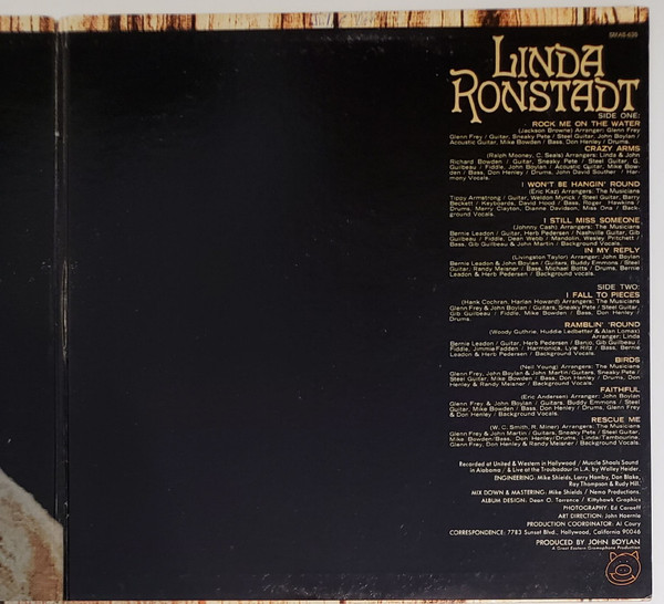 Linda Ronstadt - Linda Ronstadt | Capitol Records (SMAS-8-0635) - 4