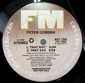 Peter Gordon - That Hat / The Day The Devil Comes To Getcha album cover