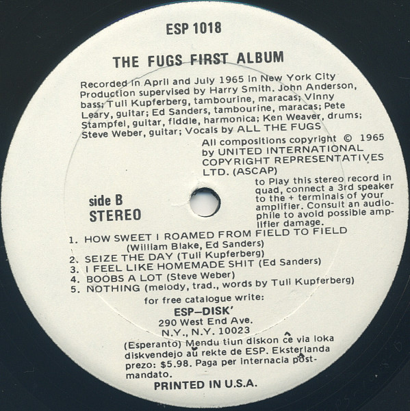 descargar álbum The Fugs - The Fugs First Album