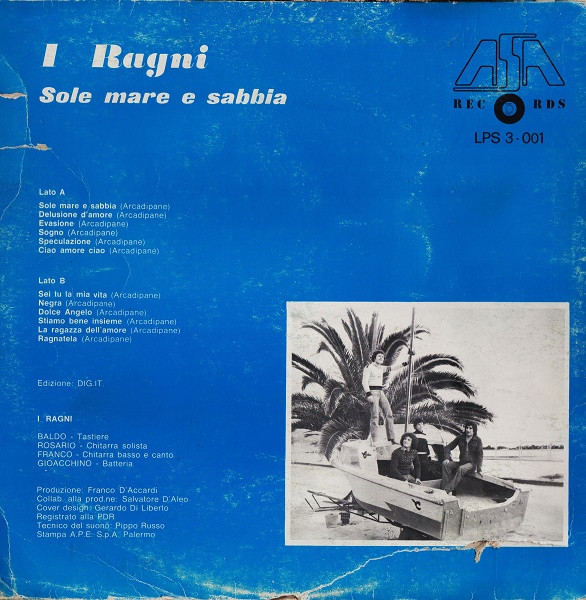 lataa albumi I Ragni - Sole Mare E Sabbia
