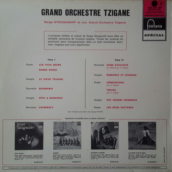 Serge Stroganoff Et Son Grand Orchestre Tzigane - Grand Orchestre Tzigane | Fontana (826.599 QY) - 2