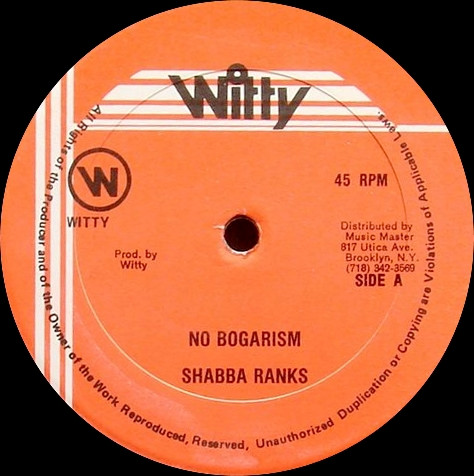 Shabba Ranks / Sluggy – No Bogarism / Original (Vinyl) - Discogs