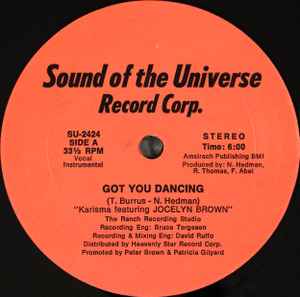 Karisma feat. Jocelyn Brown - Got You Dancing b/w Inst