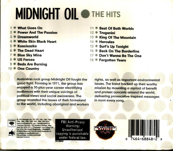 last ned album Midnight Oil - 20000 Watt RSL The Hits