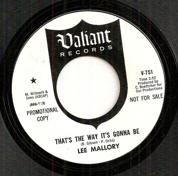 Lee Mallory – That's The Way It's Gonna Be (1966, Vinyl) - Discogs