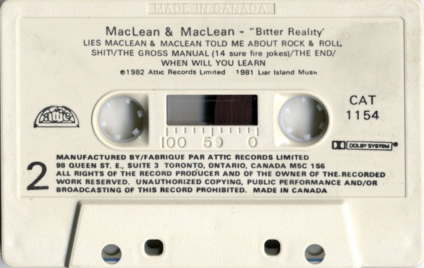 ladda ner album MacLean & MacLean - Bitter Reality