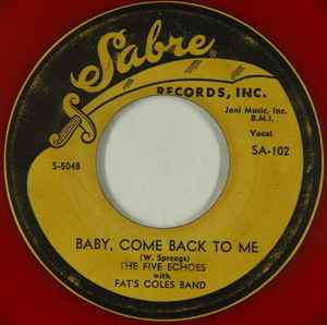The 5 Echoes - Baby Come Back To Me / Lonely Mood album cover