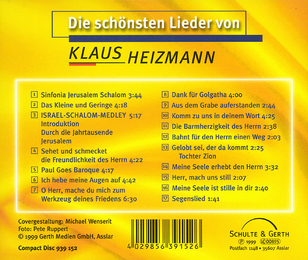descargar álbum Klaus Heizmann - Die Schönsten Lieder Von Klaus Heizmann