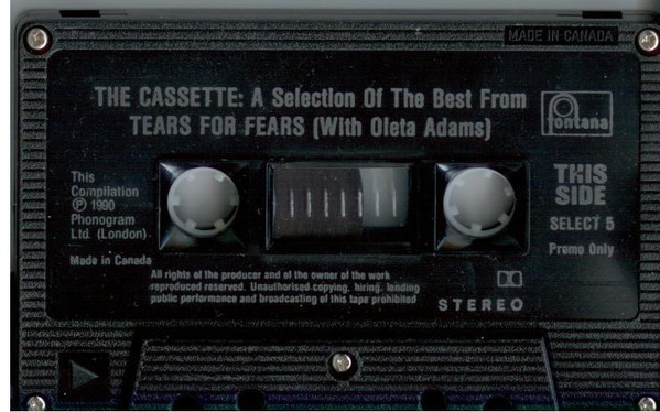descargar álbum Tears For Fears - The Cassette A Selection Of The Best From Tears For Fears With Oleta Adams
