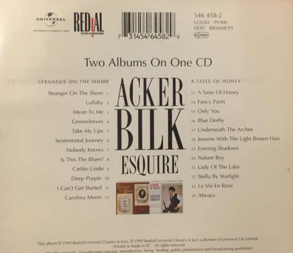 lataa albumi Acker Bilk - Acker Bilk Esquire Stranger On The Shore A Taste Of Honey