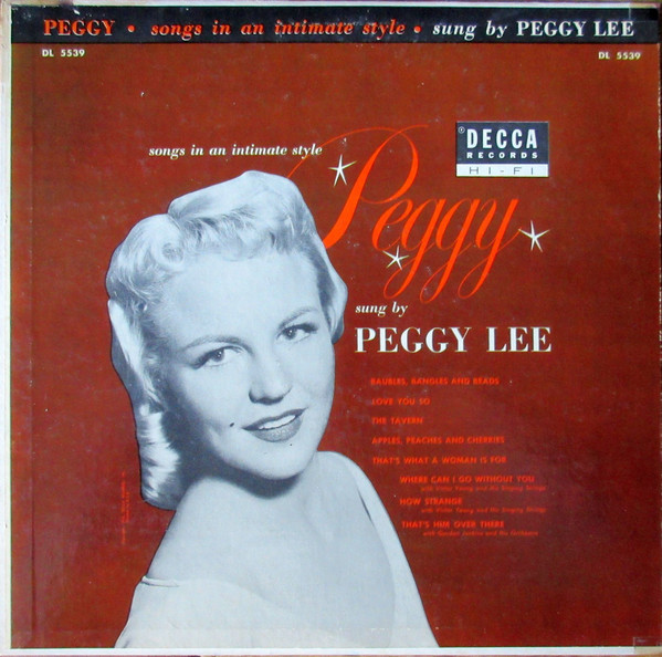 Peggy Lee – Peggy -- Songs In An Intimate Style (1954, Vinyl) - Discogs
