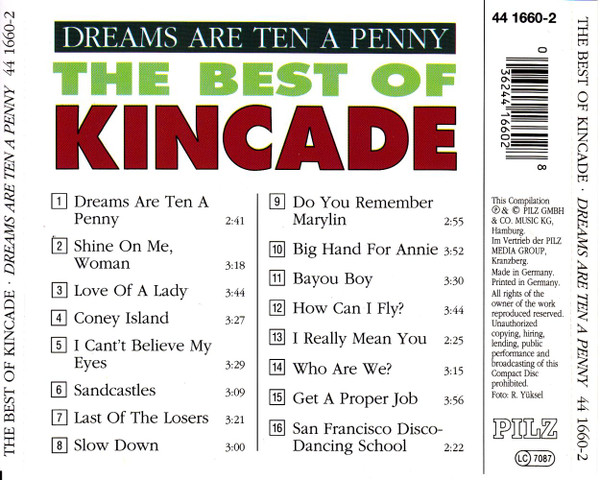 télécharger l'album Kincade - Dreams Are Ten A Penny The Best Of Kincade