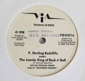 Peter Sterling Radcliffe - The Lonely King Of Rock n' Roll album cover