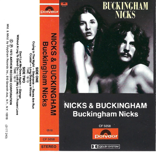 Buckingham Nicks – Buckingham Nicks (1973, 8-Track Cartridge 