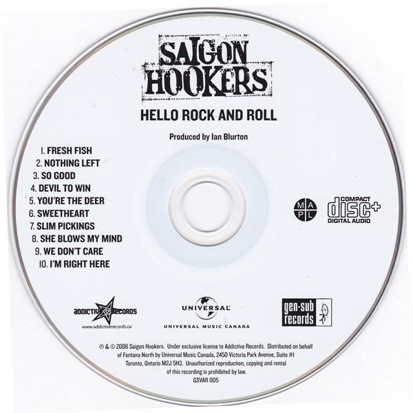 descargar álbum Saigon Hookers - Hello Rock And Roll