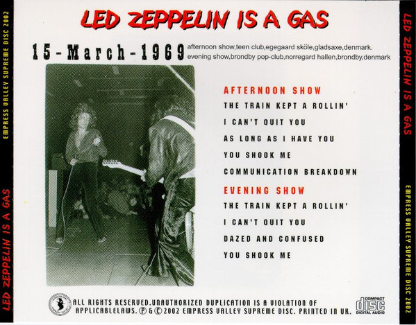 Album herunterladen Led Zeppelin - Led Zeppelin Is A Gas