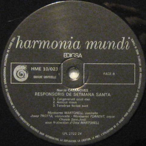 Album herunterladen Josep Antoni Marti, Narcis Casanoves, Oriol Martorell - Semaine Sante À Montserrat Au XVIIIème Siècle