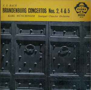 Johann Sebastian Bach - Brandenburg Concertos Nos. 2, 4 & 5 album cover