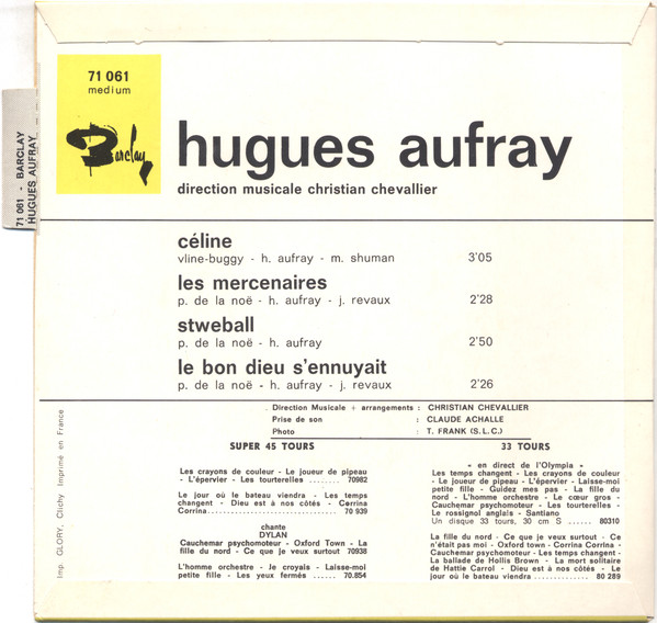 ladda ner album Hugues Aufray - Céline Les Mercenaires Stewball Le Bon Dieu SEnnuyait