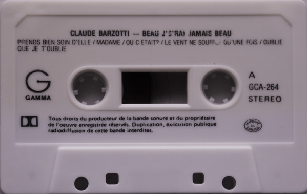 ladda ner album Claude Barzotti - Beau Jsrai Jamais Beau
