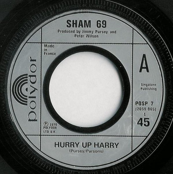 Sham 69 – Hurry Up Harry / No Entry (1978, Vinyl) - Discogs