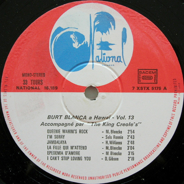 Album herunterladen Burt Blanca - A Hawaï Vol13