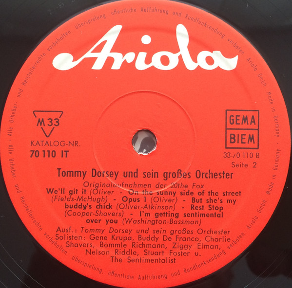 baixar álbum Tommy Dorsey And His Orchestra - Originalaufnahmen Der 20th Fox