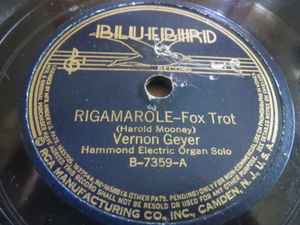 Vernon Geyer - Rigamarole / Dardanella Blues album cover