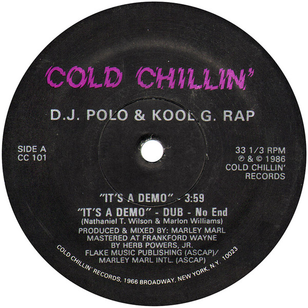 D.J. Polo & Kool G. Rap – It's A Demo / I'm Fly (1986, Vinyl