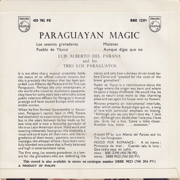 last ned album Luis Alberto del Parana And His Trio Los Paraguayos - Paraguayan Magic