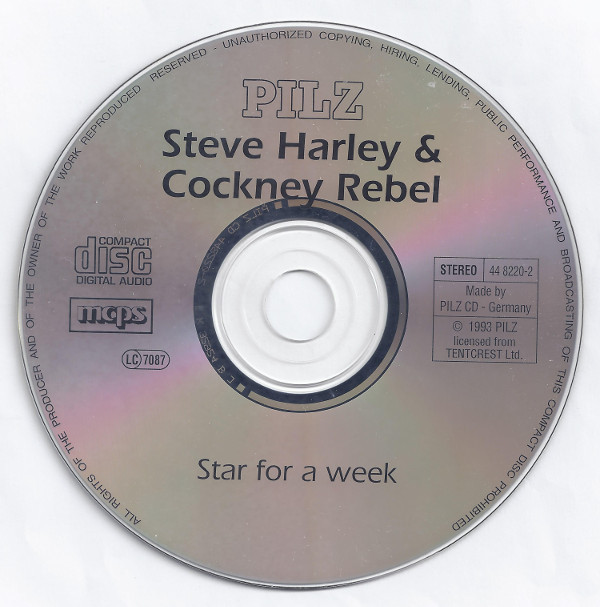 descargar álbum Steve Harley & Cockney Rebel - Star For A Week