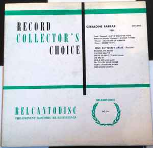 Geraldine Farrar - Record Collector's Choice, Geraldine Farrar album cover