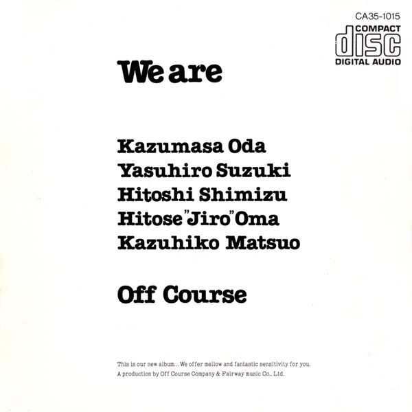 (CD)We are／オフコース、小田和正、鈴木康博、安部光俊、大間仁世