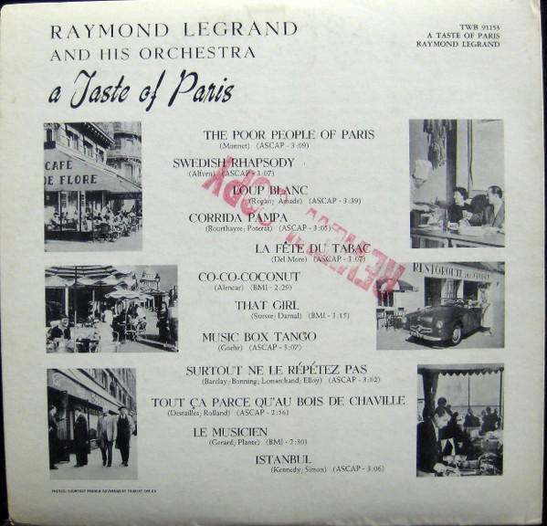 last ned album Raymond Legrand Et Son Orchestre - A Taste of Paris