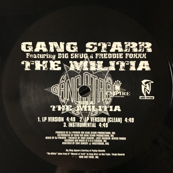 Gang Starr – The Militia II (Remix) / 1/2 & 1/2 (1998, Vinyl 