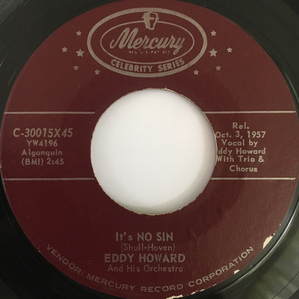 lataa albumi Eddy Howard And His Orchestra - Its No Sin