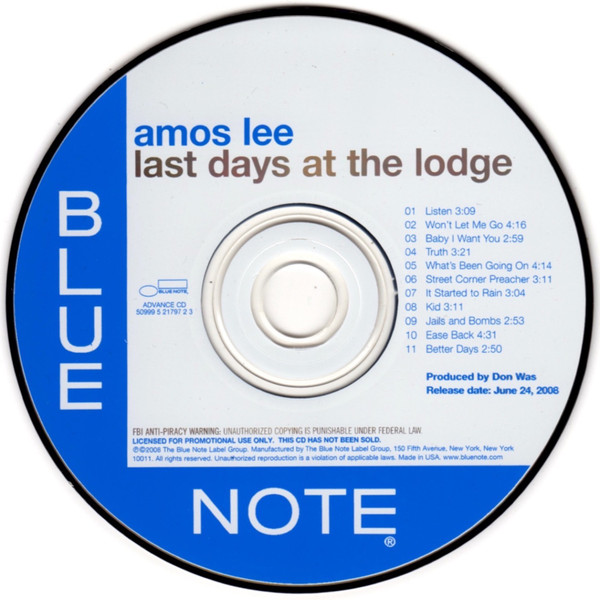 Amos Lee – Last Days At The Lodge (2008, Vinyl) - Discogs