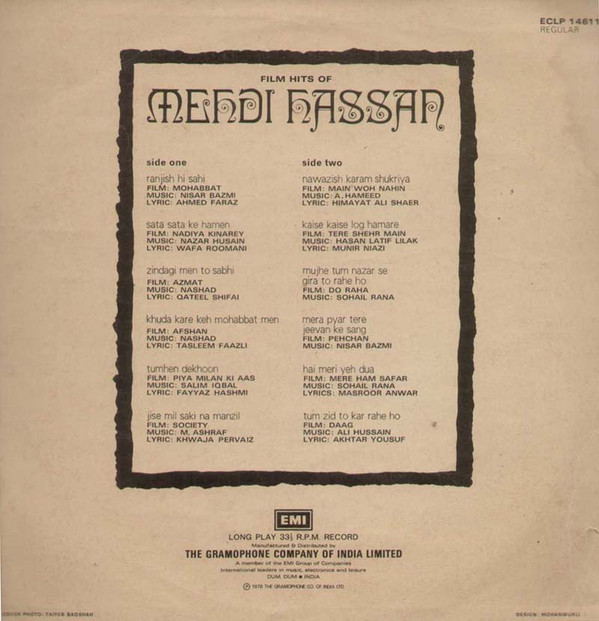 Album herunterladen Mehdi Hassan - Film Hits Of Mehdi Hassan