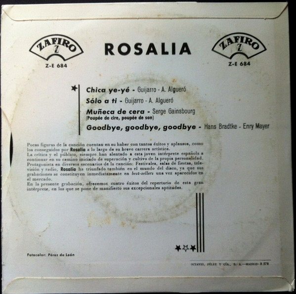 lataa albumi Rosalía - Solo A Ti Chica Ye Ye Muñeca De Cera Goodbye Goodbye Goodbye