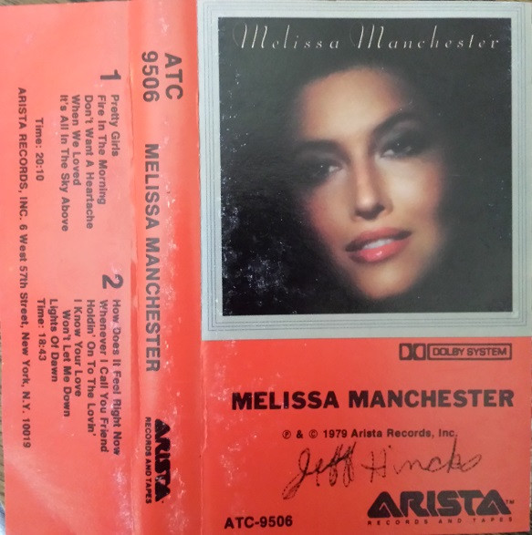 Melissa Manchester For The Working Girl Reel to Reel Arista 3 3/4 IPS