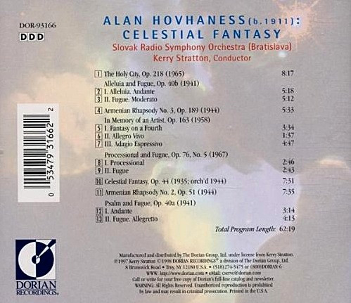 Album herunterladen Alan Hovhaness Slovak Radio Orchestra, Kerry Stratton - Celestial Fantasy