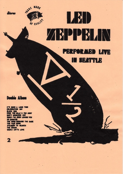 Led Zeppelin – V 1/2 Performed Live In Seattle (1973, Vinyl) - Discogs