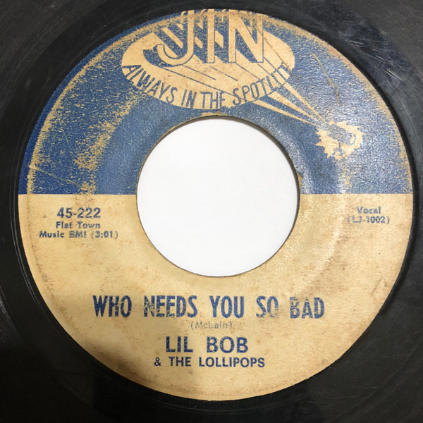Album herunterladen Lil Bob & The Lollipops - I Dont Wanta Cry Who Needs You So Bad