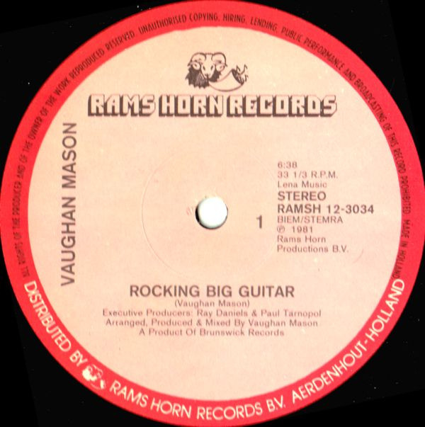 Vaughan Mason - Rocking Big Guitar / Jammin Big Guitar | Rams Horn Records (RAMSH 12-3034) - main