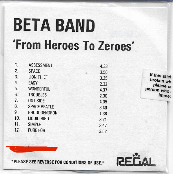 Beta band heroes to zeros vinyl replacement forex probability